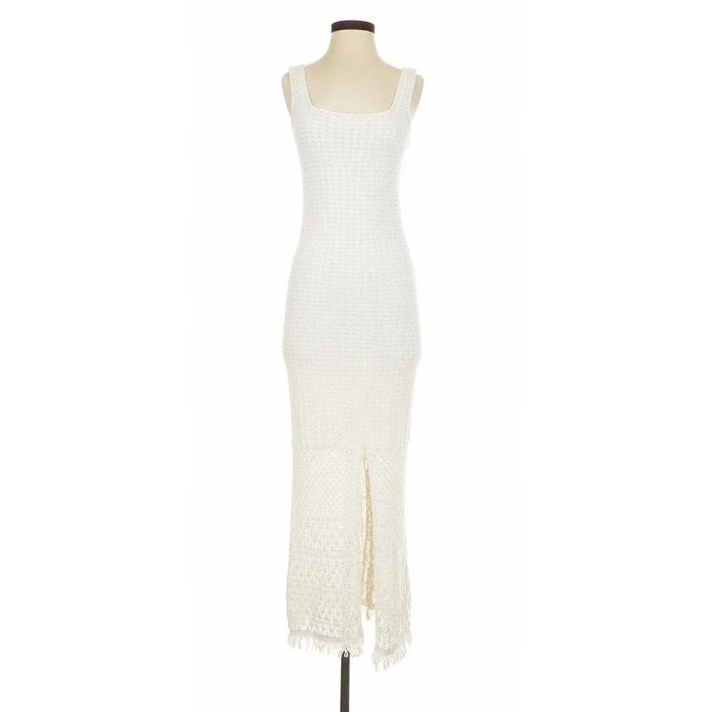 house of harlow crochet dress HOUSE OF HARLOW 1960 Crochet Knit Midi Bodycon Dress Women Beach Boho XS  *READ*